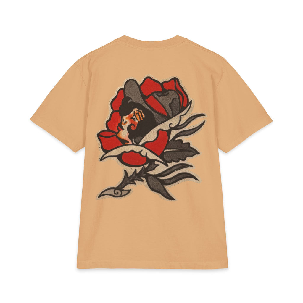 Rose cowgirl No.1 T-Shirt — Vintage Tattoo Back Print