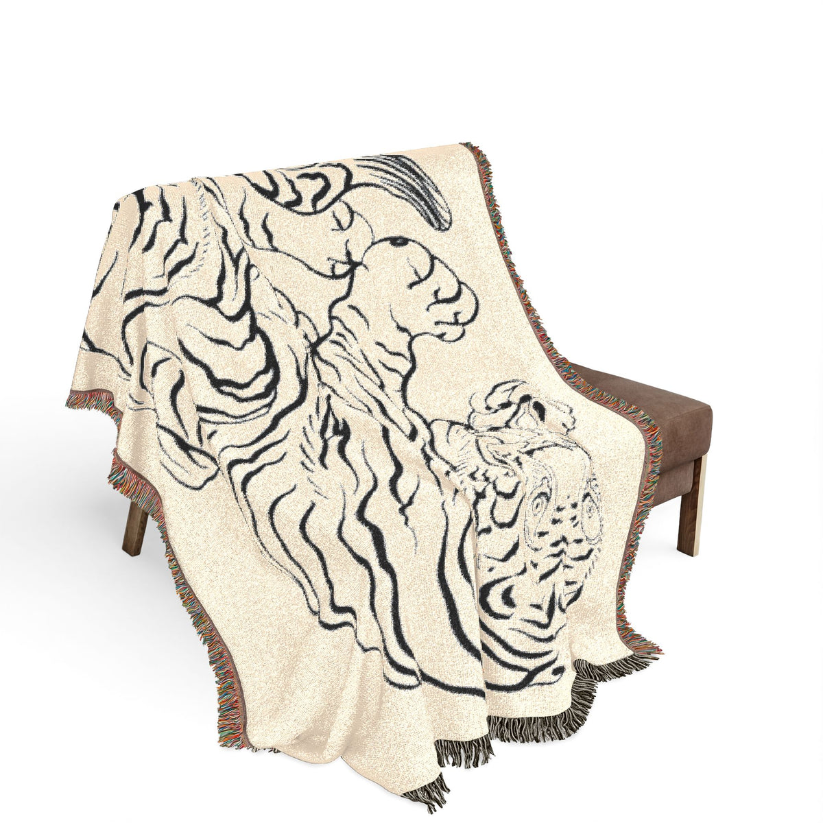 Tigre San Marcos No. 1 Woven Blanket — Throw Blanket for Living Room & Gift