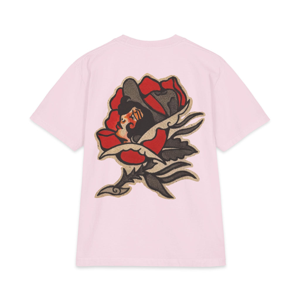 Rose cowgirl No.1 T-Shirt — Vintage Tattoo Back Print