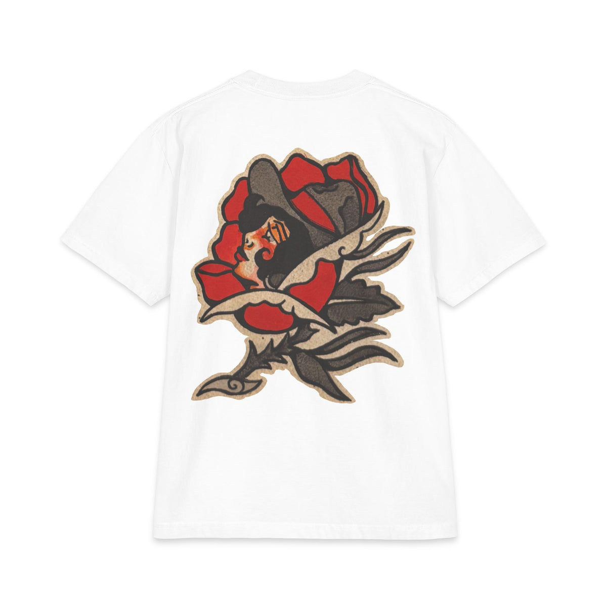 Rose cowgirl No.1 T-Shirt — Vintage Tattoo Back Print
