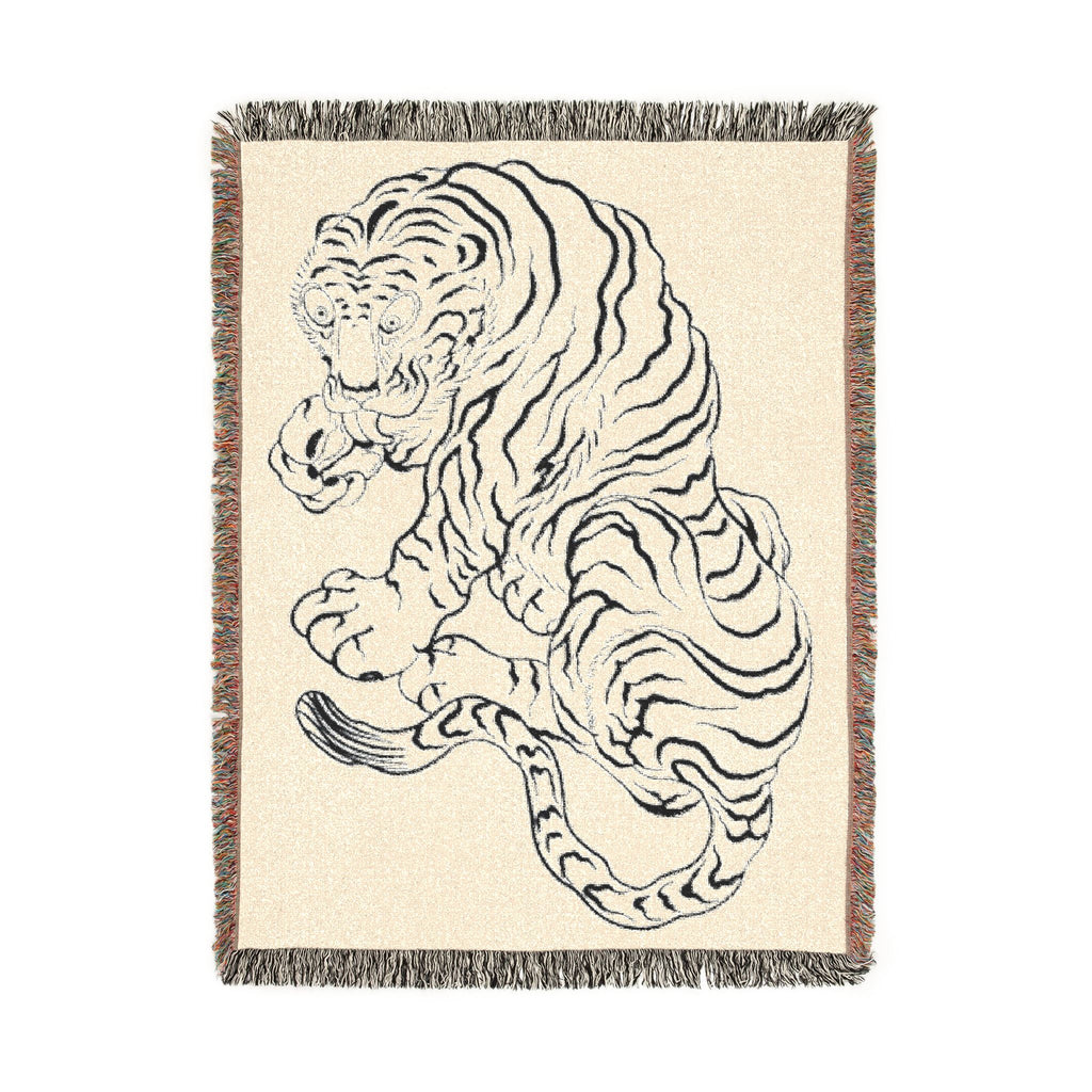 Tigre San Marcos No. 1 Woven Blanket — Throw Blanket for Living Room & Gift