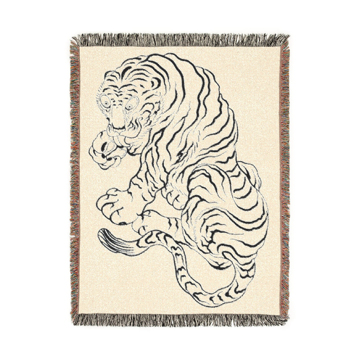 Tigre San Marcos No. 1 Woven Blanket — Throw Blanket for Living Room & Gift