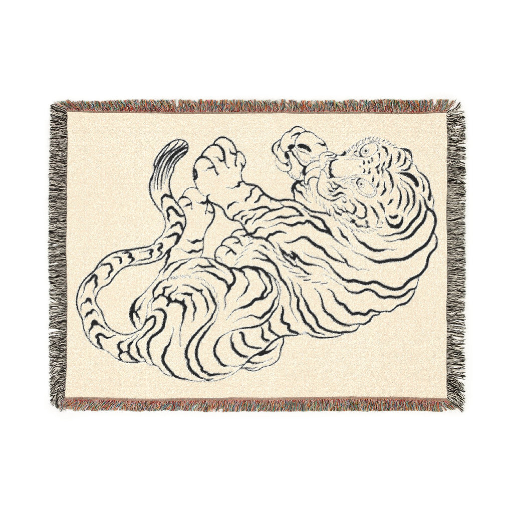 Tigre San Marcos No. 1 Woven Blanket — Throw Blanket for Living Room & Gift