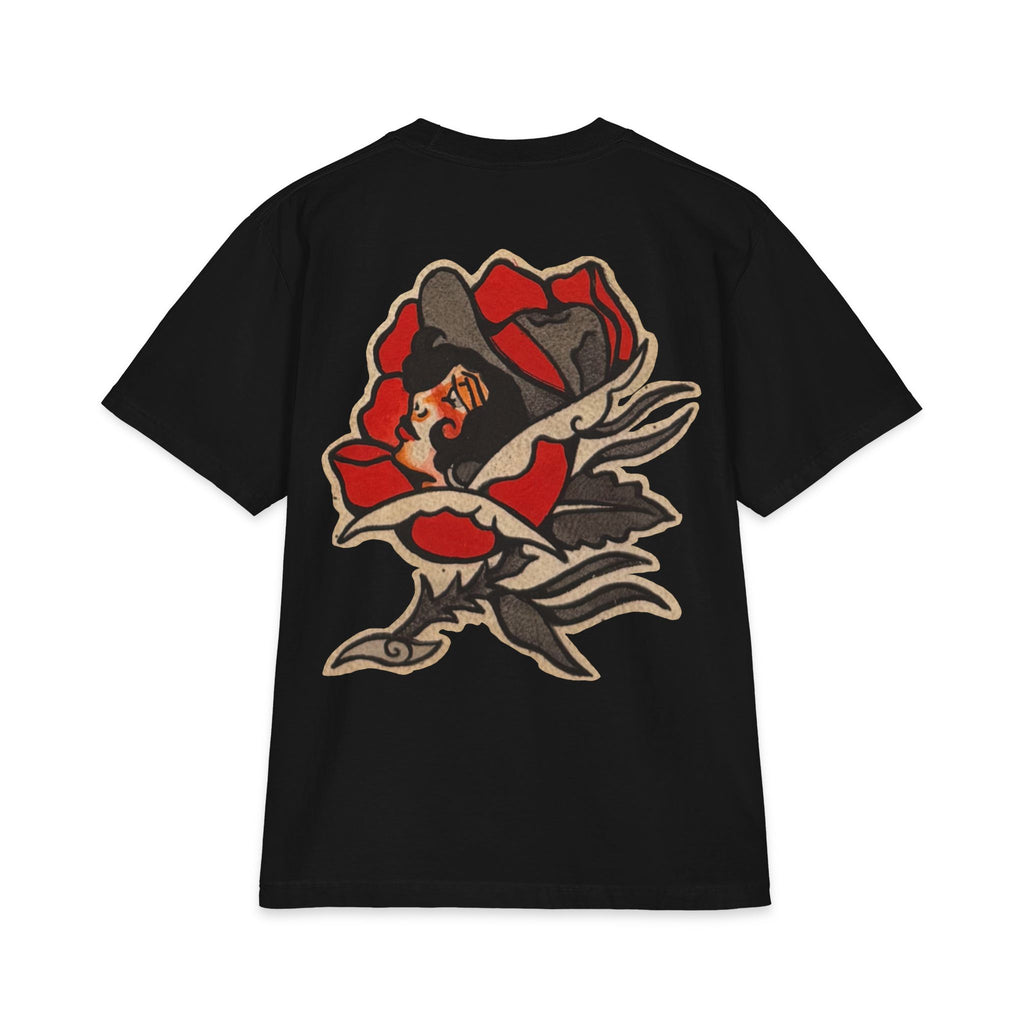 Rose cowgirl No.1 T-Shirt — Vintage Tattoo Back Print